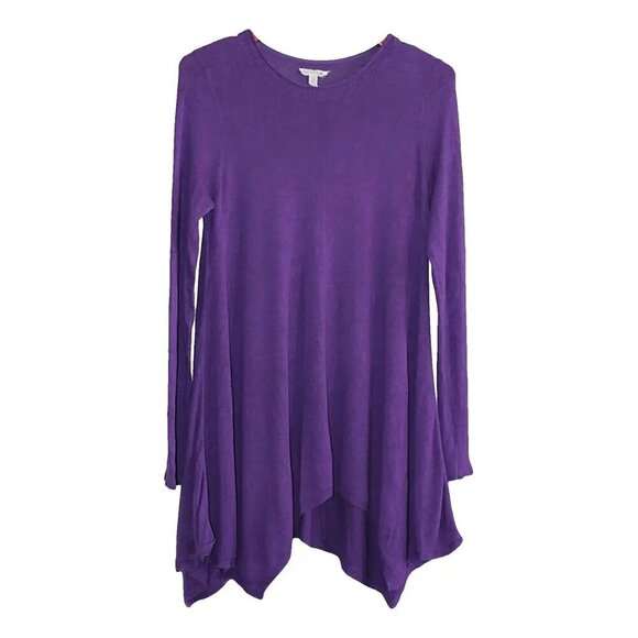 Eileen Fisher Tops - Eileen Fisher - Cozy Viscose Stretch Asymmetric Tunic, African Violet, Sml